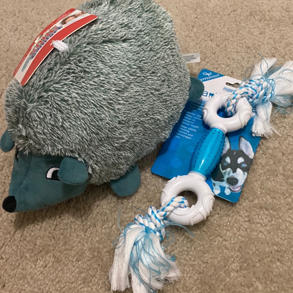 Pet toys for sale, two items.
